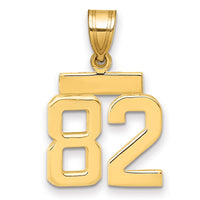 Load image into Gallery viewer, 14k Small Polished Number 82 Charm
