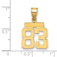 Load image into Gallery viewer, 14k Small Polished Number 83 Charm
