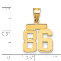 Load image into Gallery viewer, 14k Small Polished Number 86 Charm
