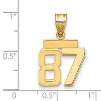Load image into Gallery viewer, 14k Small Polished Number 87 Charm
