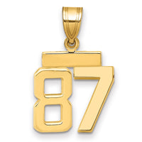Load image into Gallery viewer, 14k Small Polished Number 87 Charm
