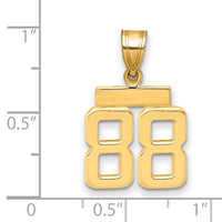 Load image into Gallery viewer, 14k Small Polished Number 88 Charm
