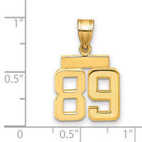 Load image into Gallery viewer, 14k Small Polished Number 89 Charm
