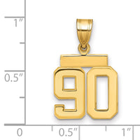 Load image into Gallery viewer, 14k Small Polished Number 90 Charm
