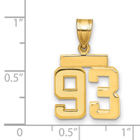 Load image into Gallery viewer, 14k Small Polished Number 93 Charm
