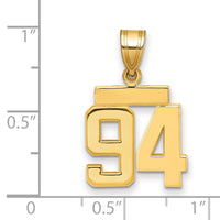 Load image into Gallery viewer, 14k Small Polished Number 94 Charm
