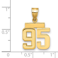 Load image into Gallery viewer, 14k Small Polished Number 95 Charm
