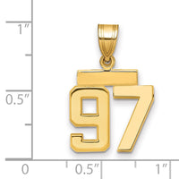 Load image into Gallery viewer, 14k Small Polished Number 97 Charm
