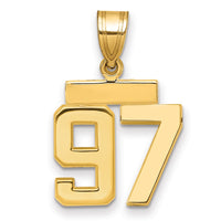 Load image into Gallery viewer, 14k Small Polished Number 97 Charm
