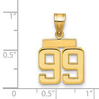 Load image into Gallery viewer, 14k Small Polished Number 99 Charm
