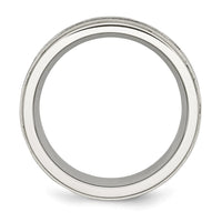 Load image into Gallery viewer, Chisel Stainless Steel Brushed and Polished Black IP-plated 1/2 Carat Black Diamond 9mm Band
