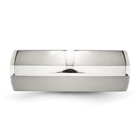 Load image into Gallery viewer, Chisel Stainless Steel with Sterling Silver Inlay Polished 8mm Band
