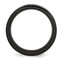 Load image into Gallery viewer, Chisel Stainless Steel Polished and Matte Black IP-plated 1/20 Carat Diamond Cross Band
