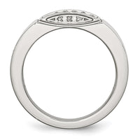 Load image into Gallery viewer, Chisel Stainless Steel Polished 1/10 Carat Diamond 9.5mm Band
