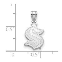 Load image into Gallery viewer, 14k White Gold NHL LogoArt Seattle Kraken Small Pendant
