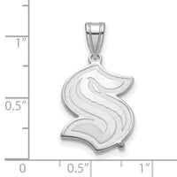 Load image into Gallery viewer, 14k White Gold NHL LogoArt Seattle Kraken Large Pendant

