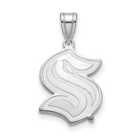 Load image into Gallery viewer, 14k White Gold NHL LogoArt Seattle Kraken Large Pendant
