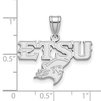 Load image into Gallery viewer, 10K White Gold LogoArt East Tennessee State U. Medium Pendant
