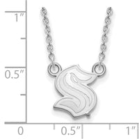 Load image into Gallery viewer, 10k White Gold NHL LogoArt Seattle Kraken Small Pendant Necklace
