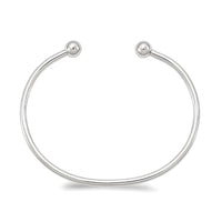 Load image into Gallery viewer, Sterling Silver 2.5mm w/6.0mm Threaded Ball Cuff Bangle
