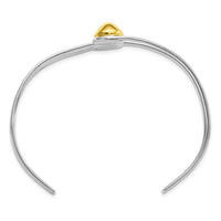 Load image into Gallery viewer, Sterling Silver &amp; Brass Polished Bead Cuff Bracelet
