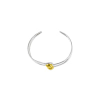 Load image into Gallery viewer, Sterling Silver &amp; Brass Polished Bead Cuff Bracelet
