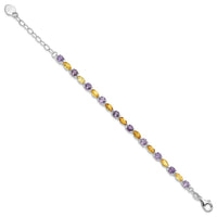Load image into Gallery viewer, Sterling Silver Amethyst &amp; Citrine w/ 1 ext Bracelet
