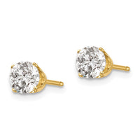 Load image into Gallery viewer, 14ky 1.00ct. I2 K-L Diamond Stud Push-on Post Earrings
