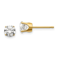 Load image into Gallery viewer, 14ky 1.00ct. I2 K-L Diamond Stud Push-on Post Earrings
