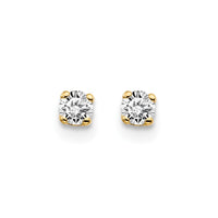 Load image into Gallery viewer, 14ky .15ct. I2 K-L Diamond Stud Push-on Post Earrings
