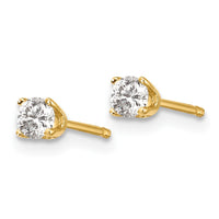 Load image into Gallery viewer, 14ky .20ct. I2 K-L Diamond Stud Push-on Post Earrings
