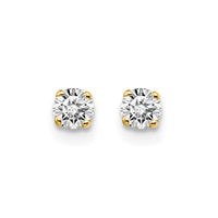Load image into Gallery viewer, 14ky .25ct. I2 K-L Diamond Stud Push-on Post Earrings
