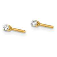 Load image into Gallery viewer, 14ky .05ct. I2 K-L Diamond Stud Push-on Post Earrings
