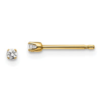 Load image into Gallery viewer, 14ky .05ct. I2 K-L Diamond Stud Push-on Post Earrings
