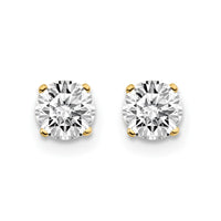 Load image into Gallery viewer, 14y .75ct. I1 J-K Diamond Stud Push-on Post Earrings
