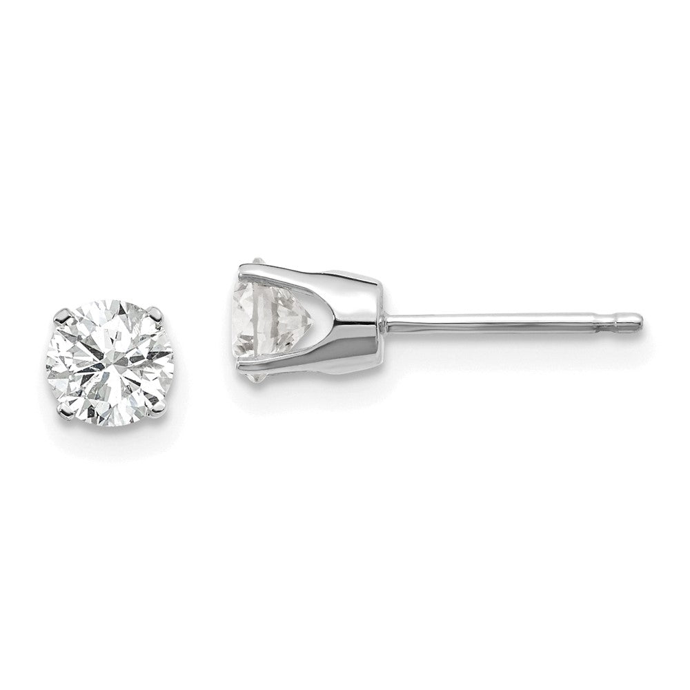 14kw .75ct I2 K-L Diamond Stud Push-on Post Earrings