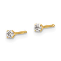Load image into Gallery viewer, 14y .10ct. I1 J-K Diamond Stud Push-on Post Earrings
