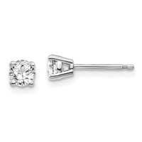 Load image into Gallery viewer, 14kw .50ct I1 J-K Diamond Stud Push-on Post Earrings
