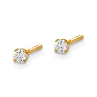 Load image into Gallery viewer, 14ky .10ct. SI3 G-I Diamond Stud Thread on/off Post Earrings
