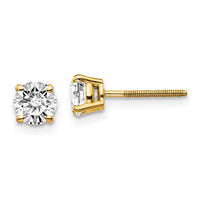 Load image into Gallery viewer, 14ky 1.00ct. SI3 G-I Diamond Stud Thread on/off Post Earrings
