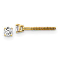 Load image into Gallery viewer, 14ky .15ct. SI3 G-I Diamond Stud Thread on/off Post Earrings

