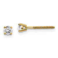 Load image into Gallery viewer, 14ky .20ct. SI3 G-I Diamond Stud Thread on/off Post Earrings

