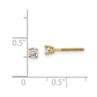 Load image into Gallery viewer, 14ky .25ct. SI3 G-I Diamond Stud Thread on/off Post Earrings
