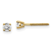 Load image into Gallery viewer, 14ky .25ct. VS2/SI1 G-I Diamond Stud Thread on/off Post Earrings
