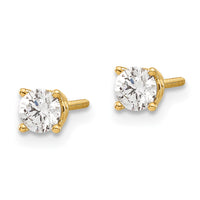 Load image into Gallery viewer, 14ky .40ct. SI3 G-I Diamond Stud Thread on/off Post Earrings
