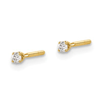 Load image into Gallery viewer, 14ky .05ct. SI3 G-I Diamond Stud Thread on/off Post Earrings
