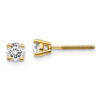 Load image into Gallery viewer, 14ky .50ct. SI3 G-I Diamond Stud Thread on/off Post Earrings
