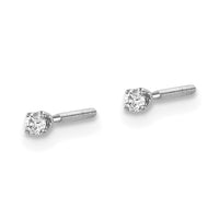 Load image into Gallery viewer, 14kw .05ct VS2/SI1 G-I Diamond Stud Thread on/off Post Earrings
