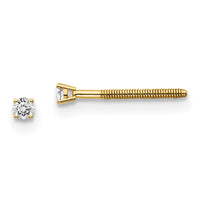 Load image into Gallery viewer, 14ky .05ct. SI3 G-I Diamond Stud Thread on/off Post Earrings
