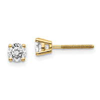 Load image into Gallery viewer, 14ky .60ct. SI3 G-I Diamond Stud Thread on/off Post Earrings
